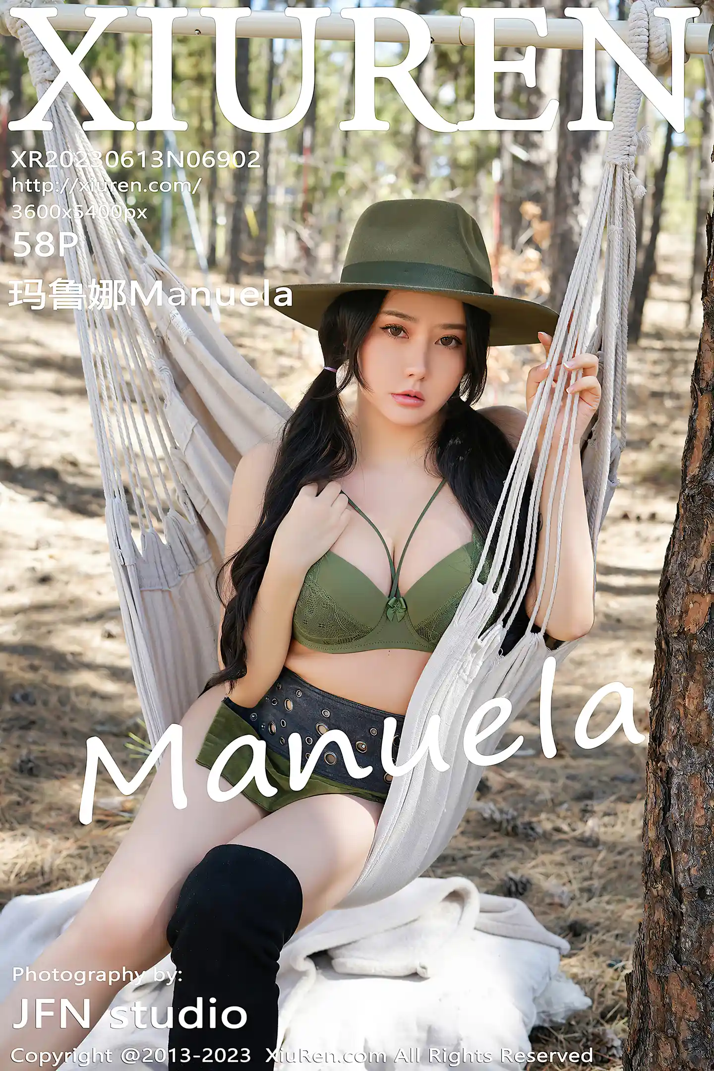 [XiuRen秀人网]No.6902_女神Manuela玛鲁娜性感墨绿色牛仔装秀浑圆美臀惹火诱惑写真58P-秀人网 - XiuRen.Space